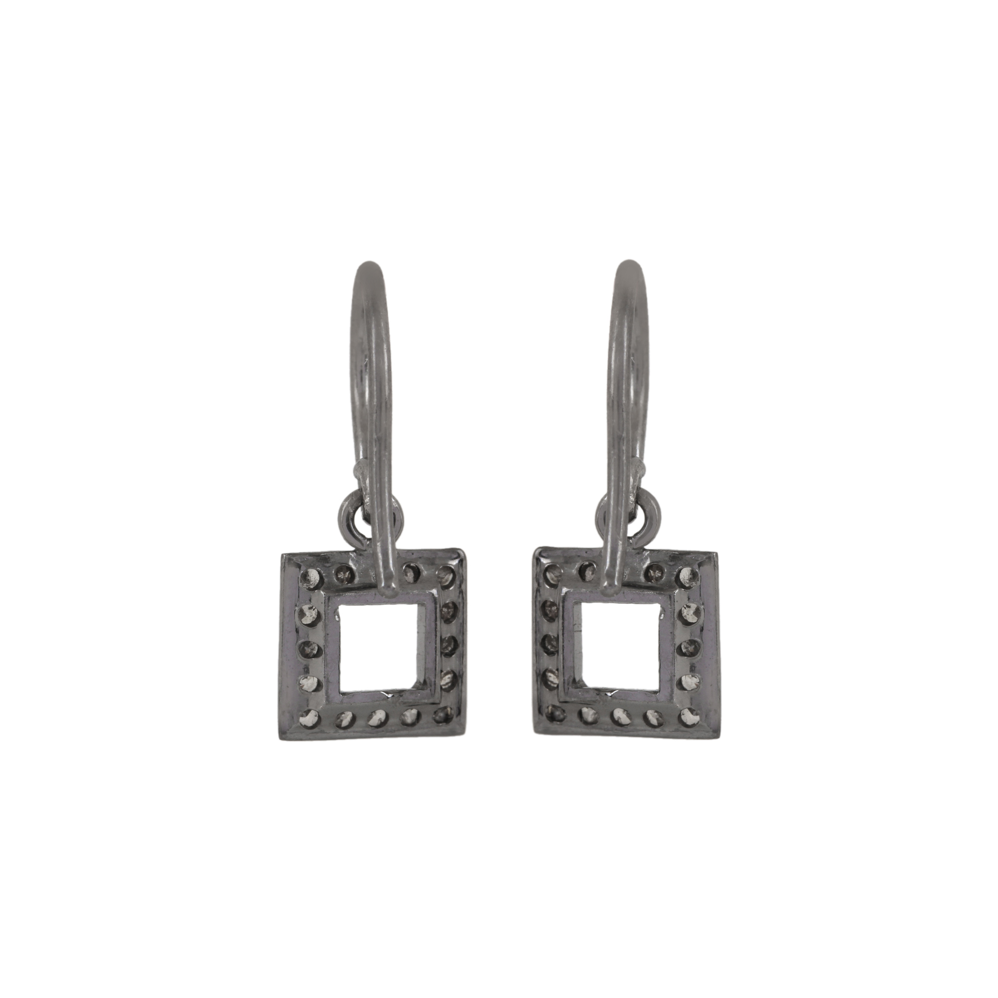 925 sterling silver diamond hook earrings