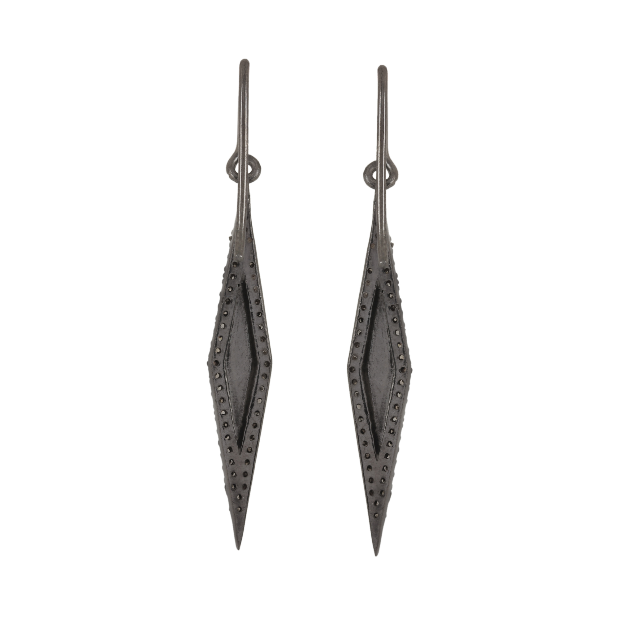 Natural Diamond hook earrings made in 925 sterling silver Jewelry