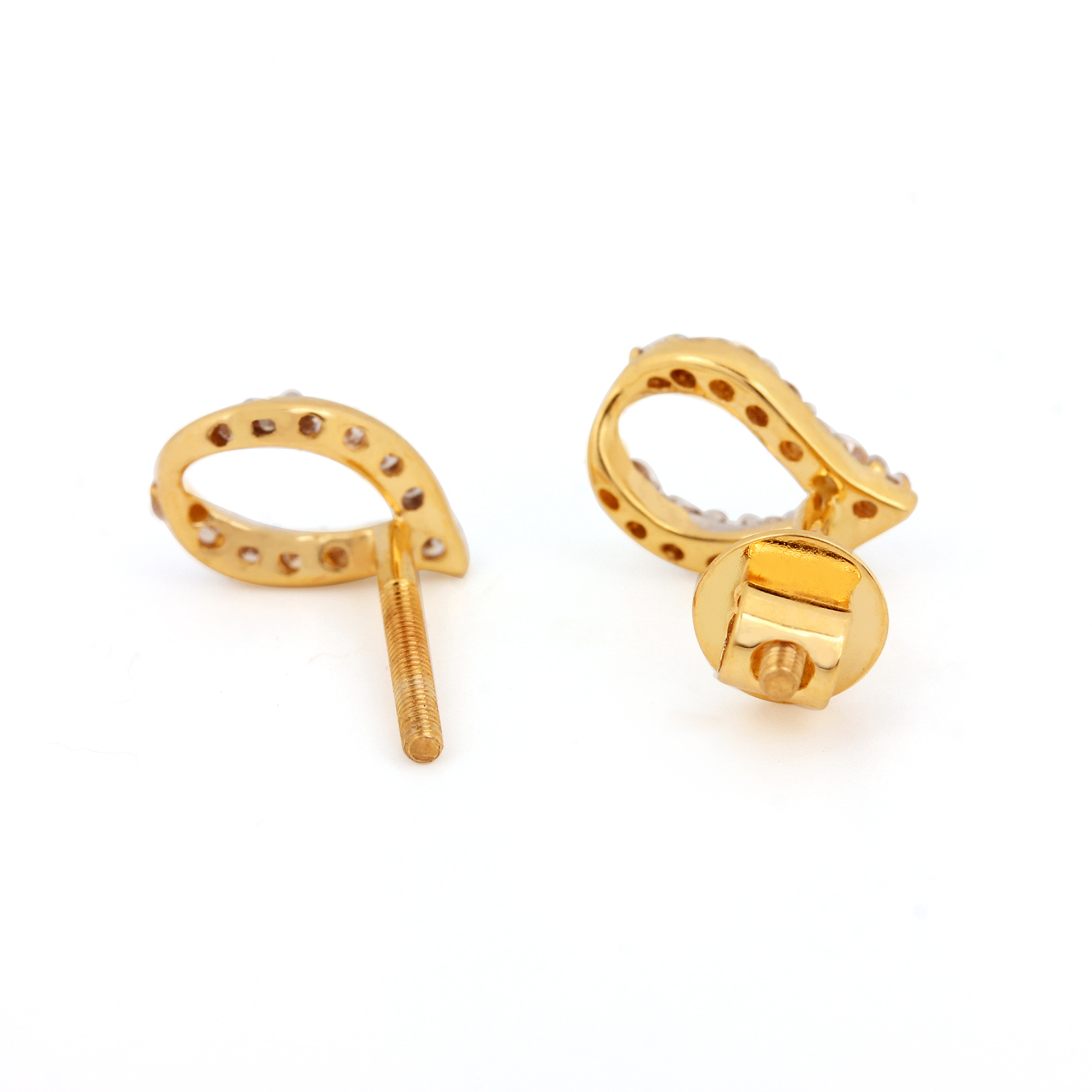 Gold & Diamond Beautiful Design Earrings