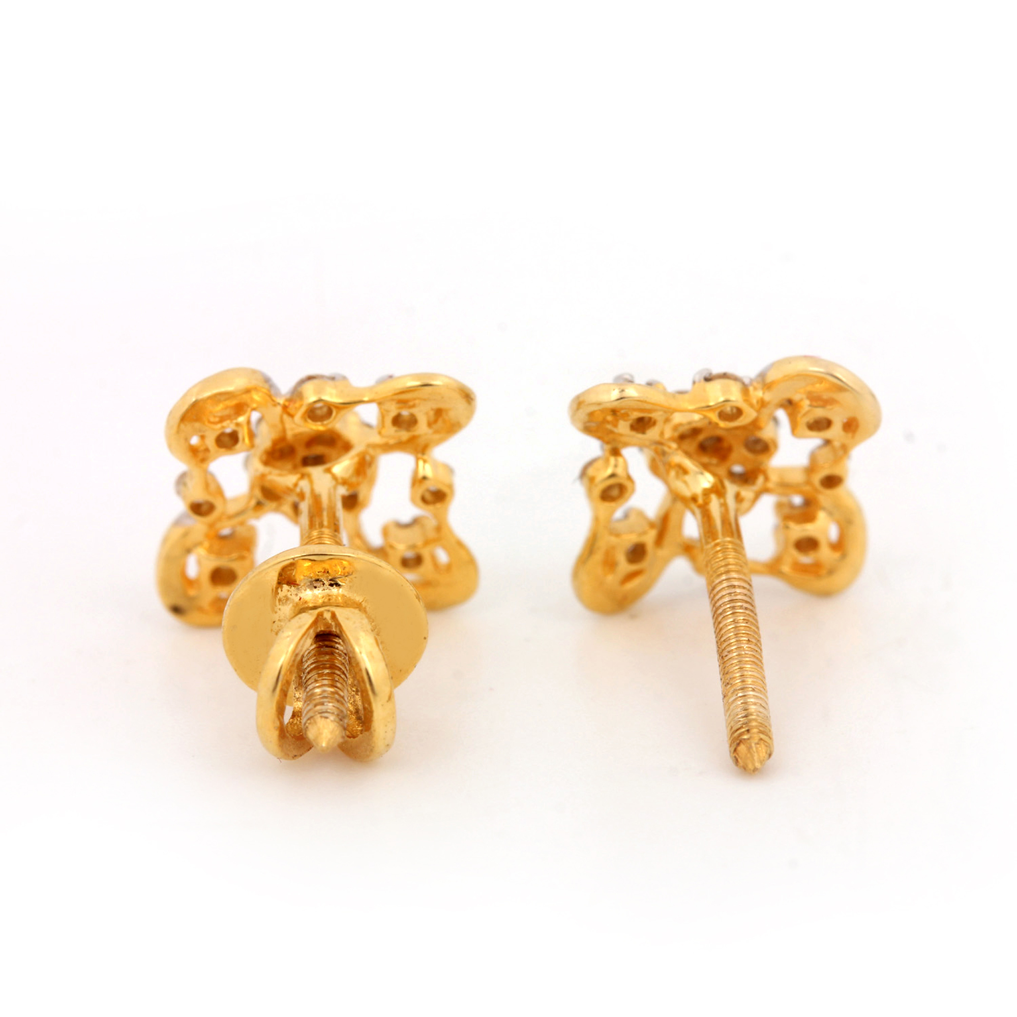 Natural Diamond 14k Gold Different Design Of Earrings