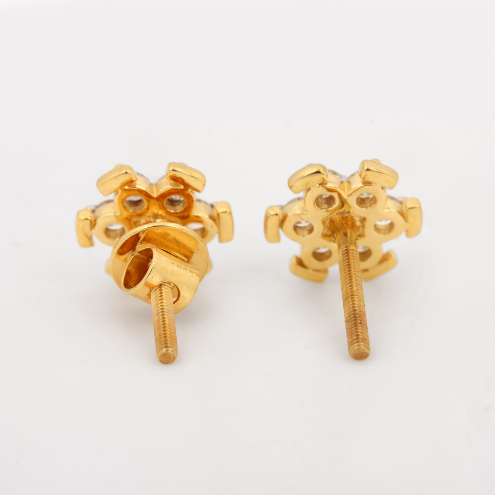Gold with Diamonds Attractive Earrings