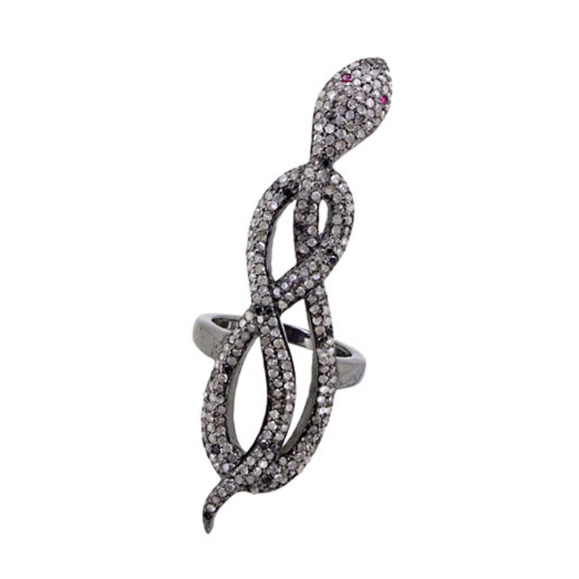 Sterling silver snake ring vintage fine jewelry