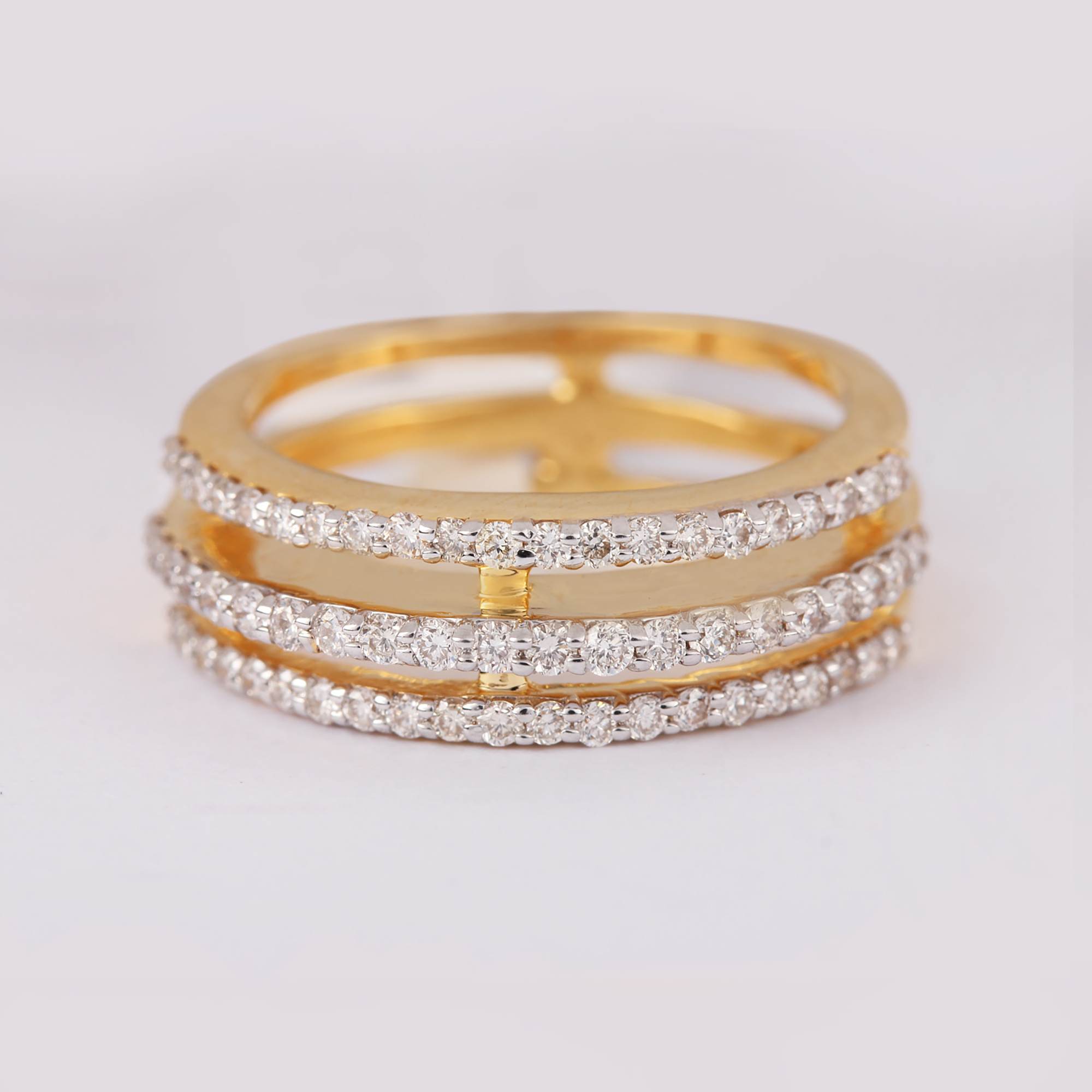 Natural Diamond Ring In Yellow Gold
