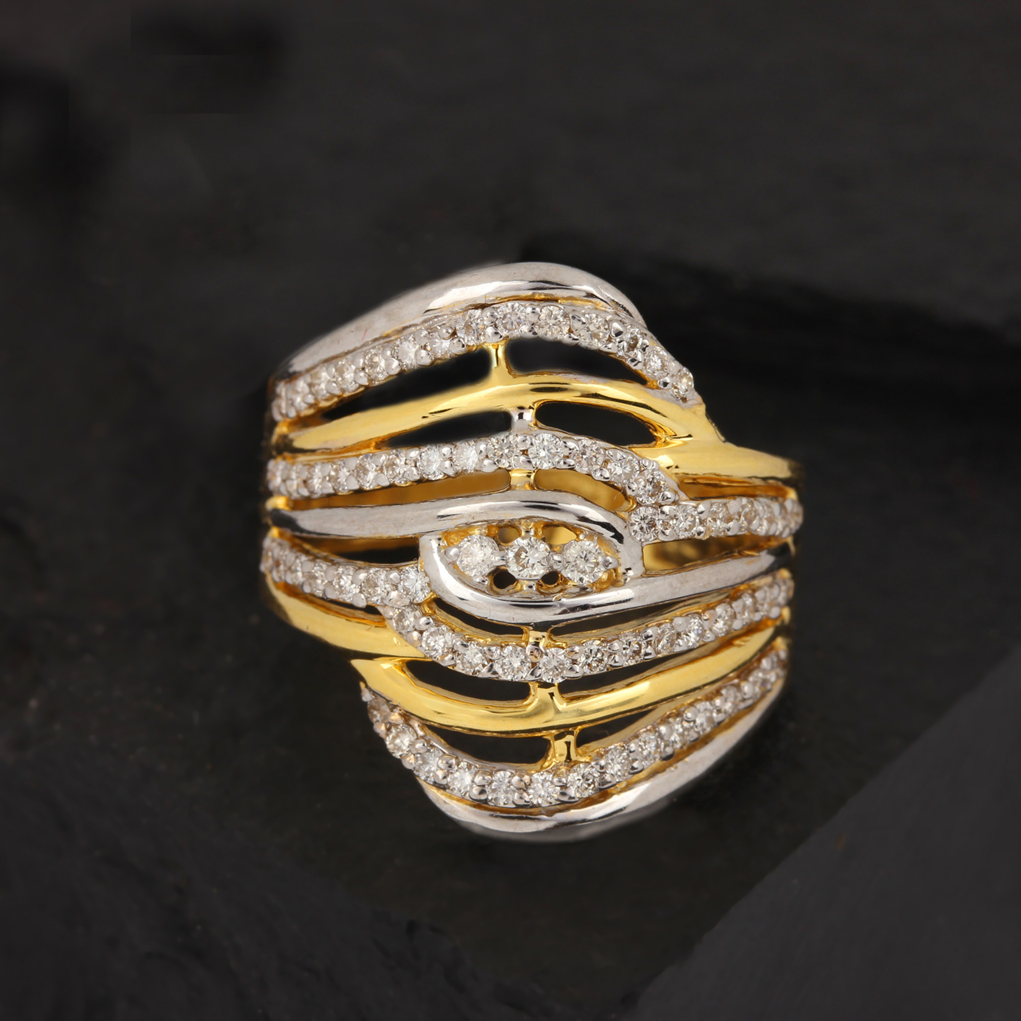 Real Diamond Beautiful Gold Ring