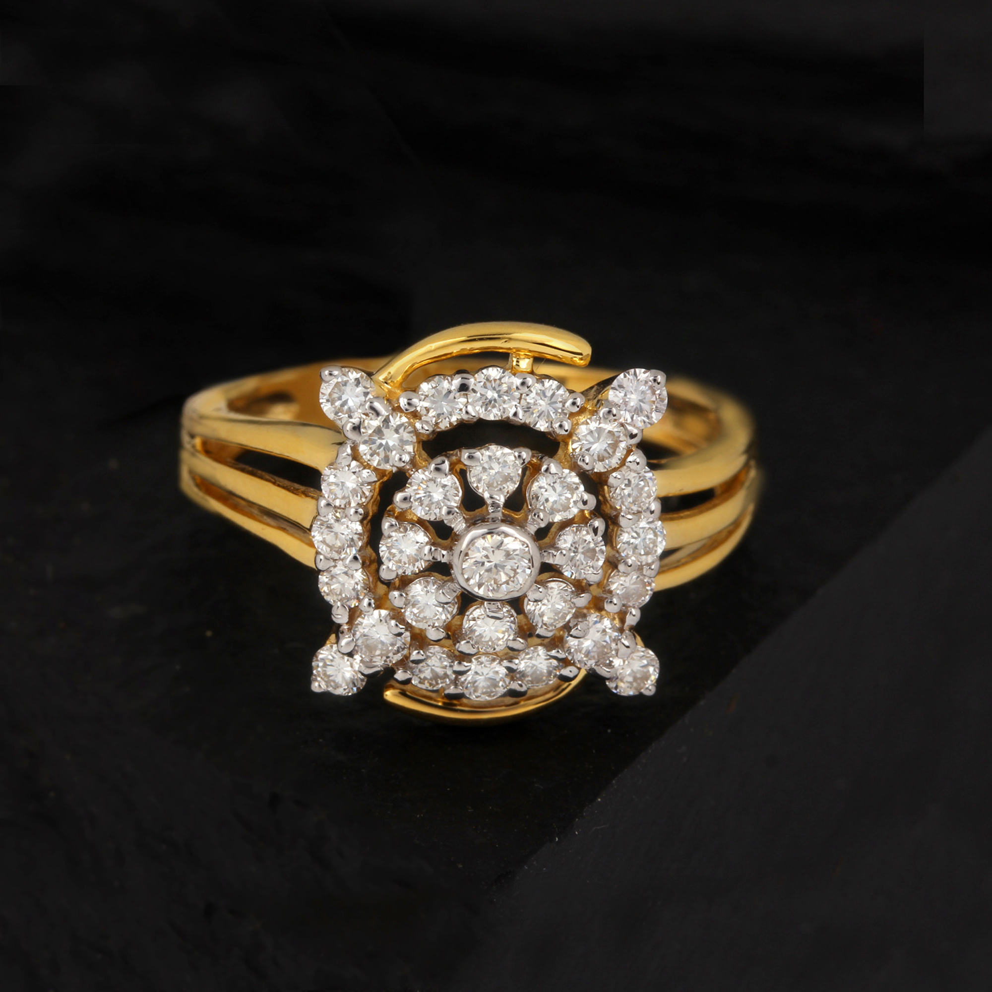 Genuine Diamond Ring In Gold