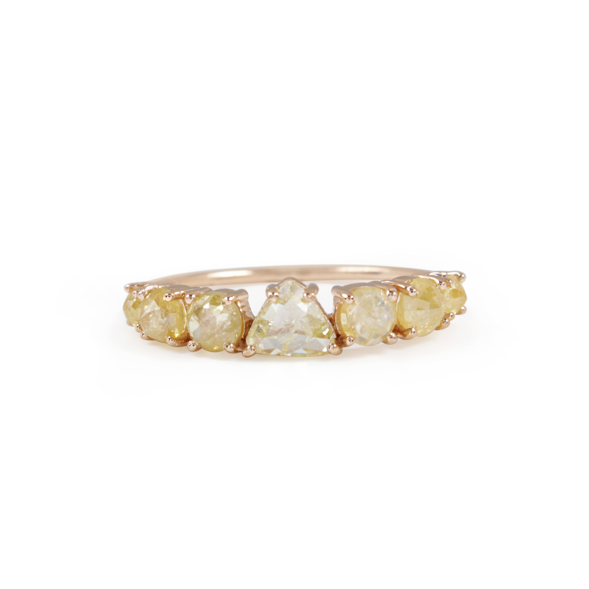 14K Solid Gold Pave Diamond Ring Jewelry