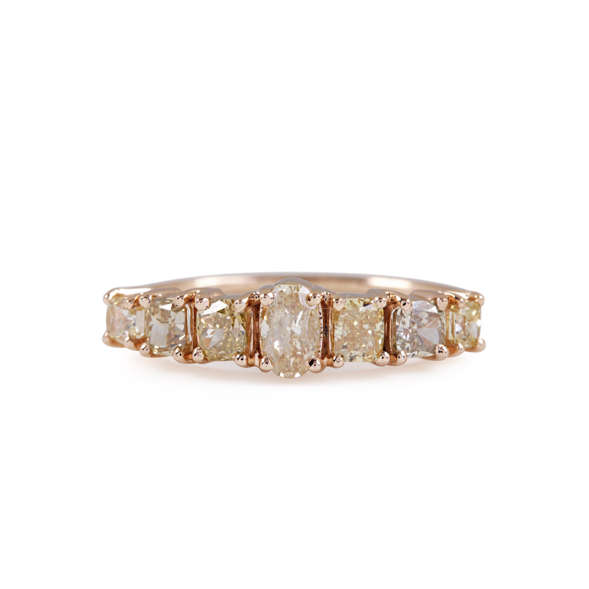 Natural Pave Diamond Ring 14K Solid Yellow Gold Jewelry