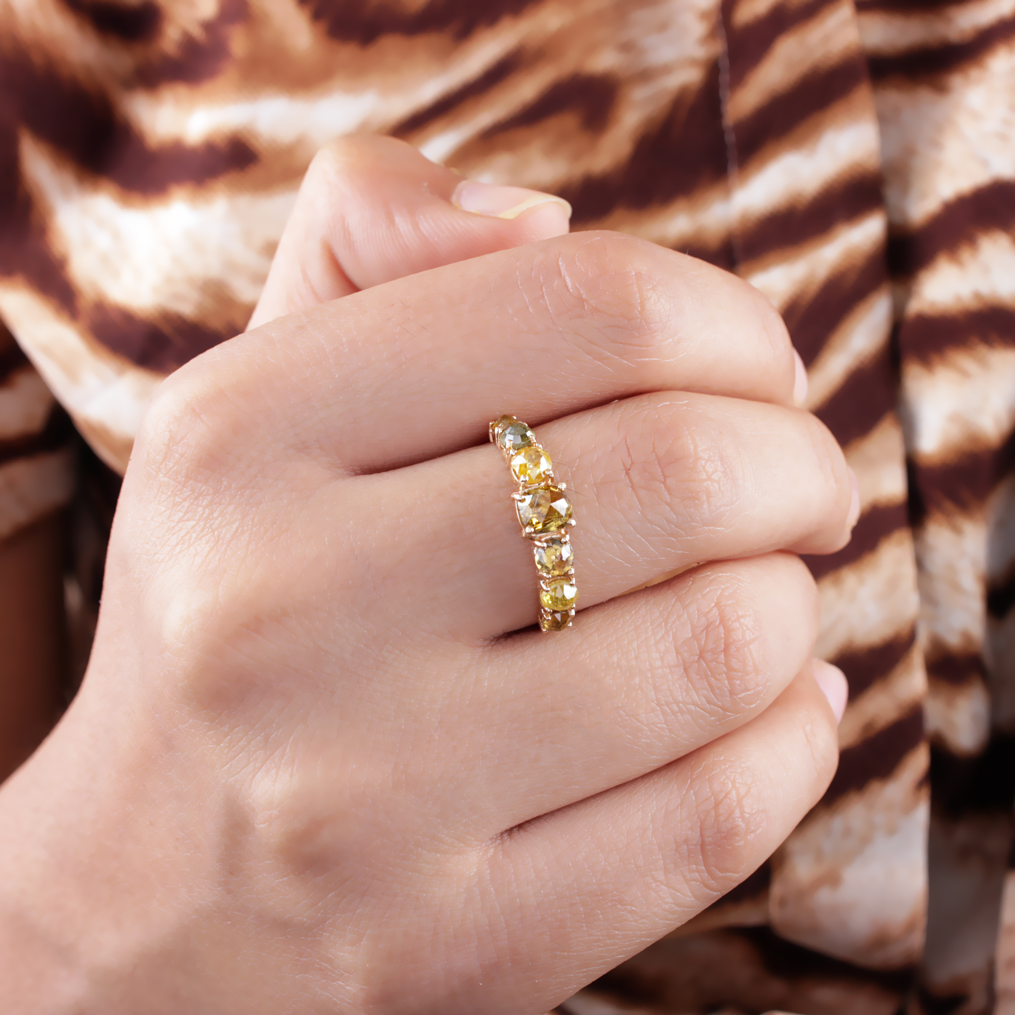 Pave Diamond 14K Solid Gold Ring Designer Fine Jewelry