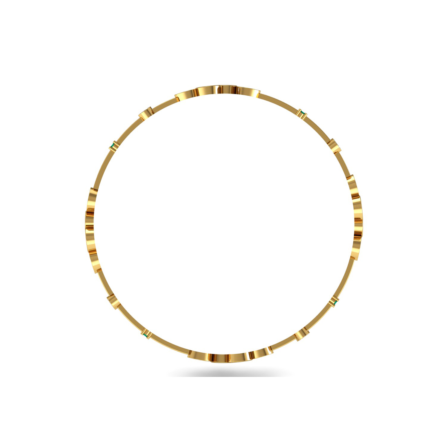 Natural diamond bangle set in solid gold