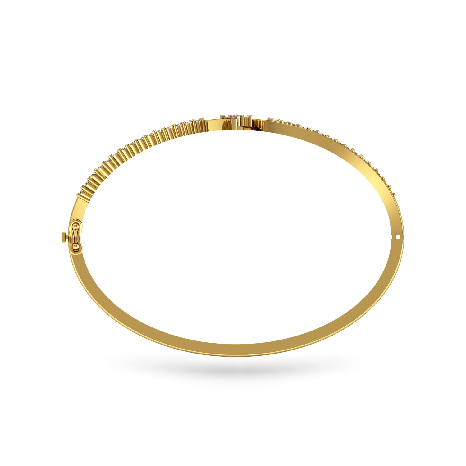 Bangle bracelet Made in solid gold & diamond